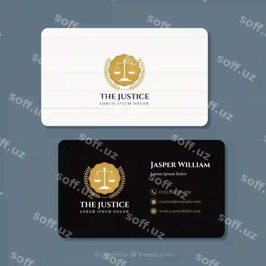 Hukmetchi karta shabloni | Lawyer card template