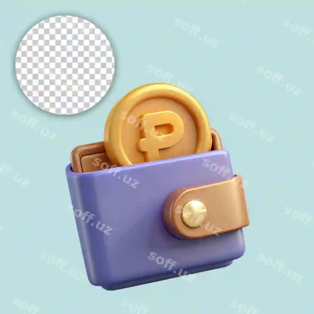 Hamyon moliya xarid kontseptsiyasi shaffof fonda | Wallet purse finance shopping concept transparent background