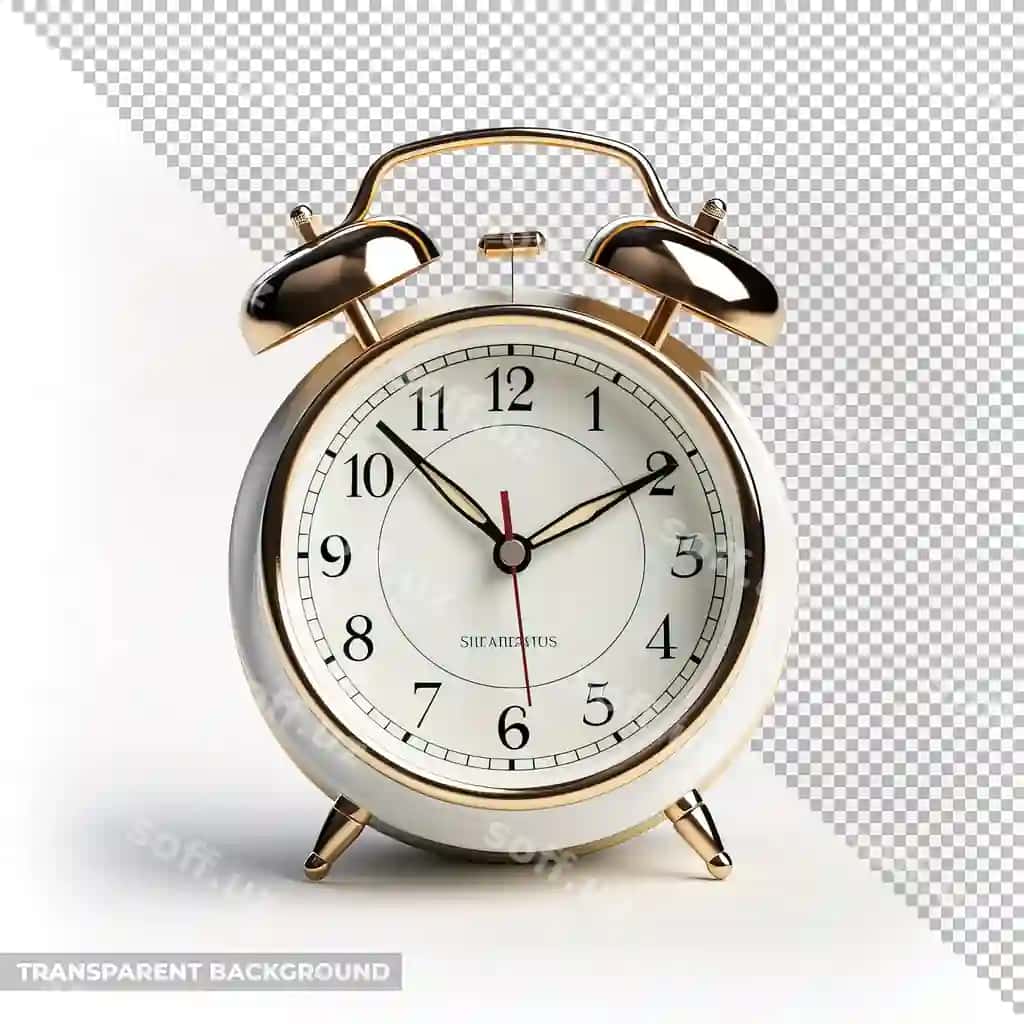 Psd soat ogohlantirish ajraltirilgan orqa fon yo'q | Psd clock alarm isolated without background