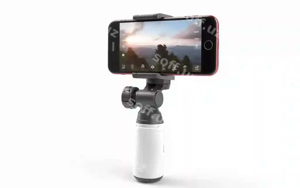 Qo'lda tutiladigan gimbal oq fonda | Handheld gimbal white background