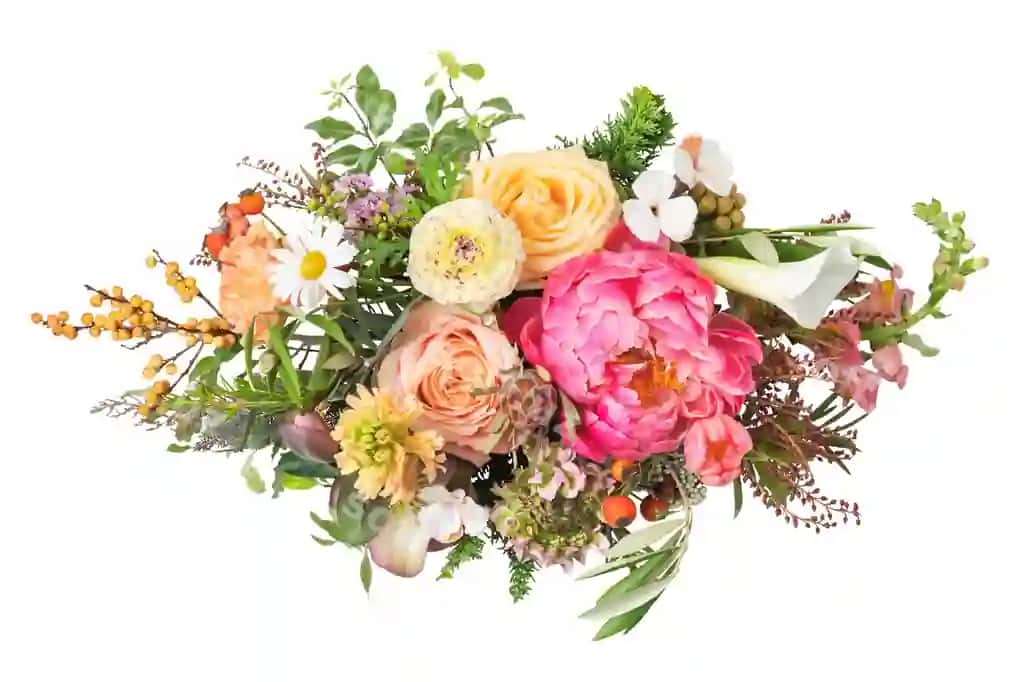 Png rangli gullar dekorativ stickersi | Png colorful flower arrangement sticker