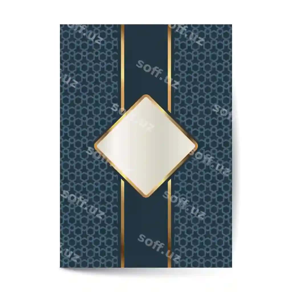Bozorov premium varaq sarlavhasi dizayni menyu broshyur taklif karta shabloni | Luxury premium cover page design menu brochure card invitation template