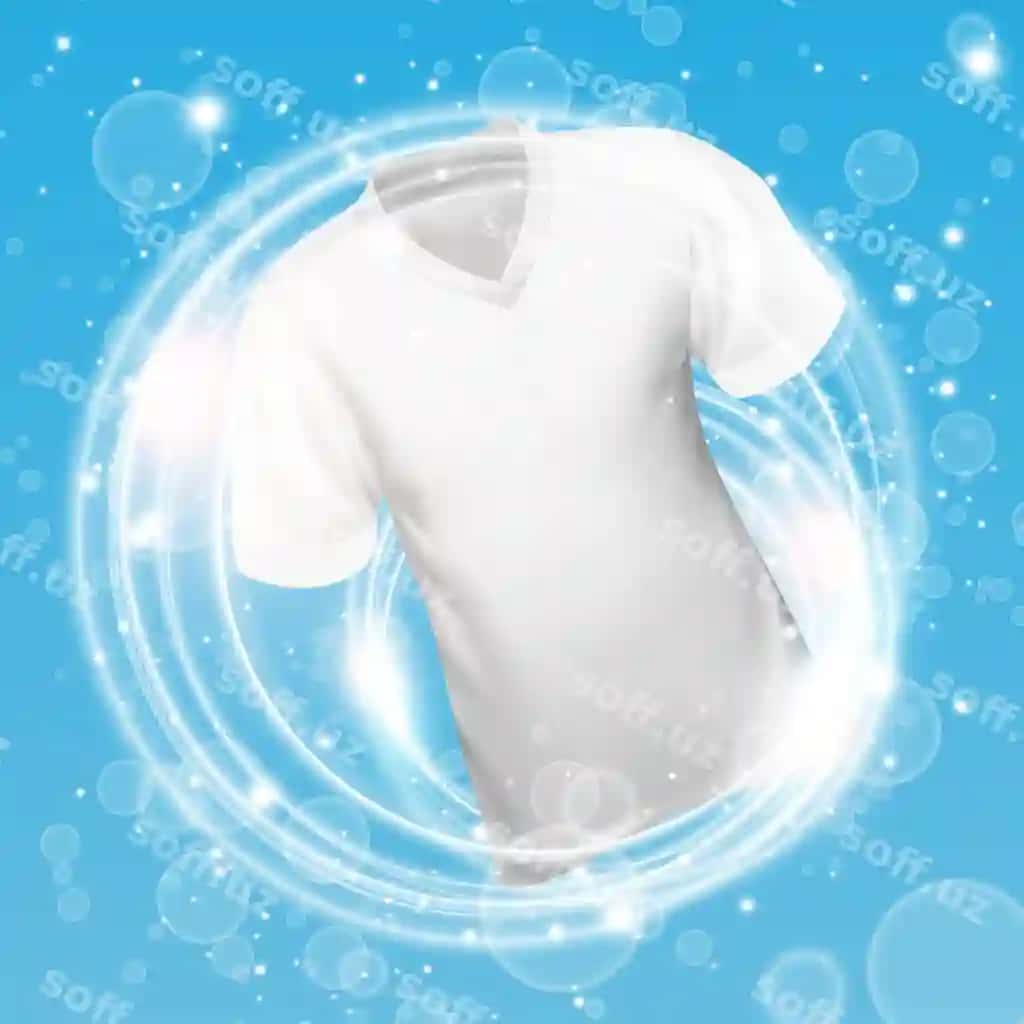 Oq kofte yuvish suvi vafa pufyasi bilan chuqur oqlik ta'minlovchi | White shirt washing water with soap bubble providing whiteness deep
