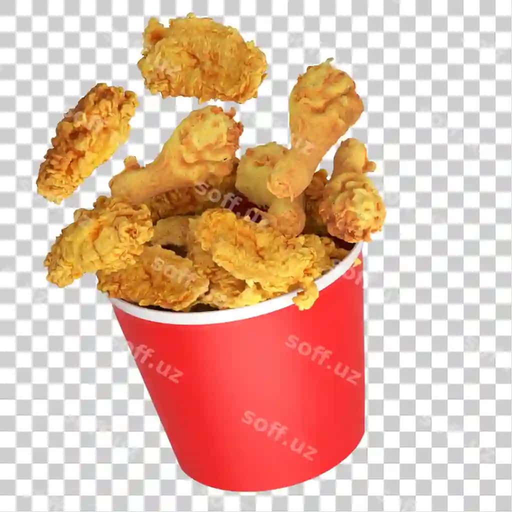 Qurqatilgan pijingatilgan tovuq vedri | Crispy fried chicken bucket