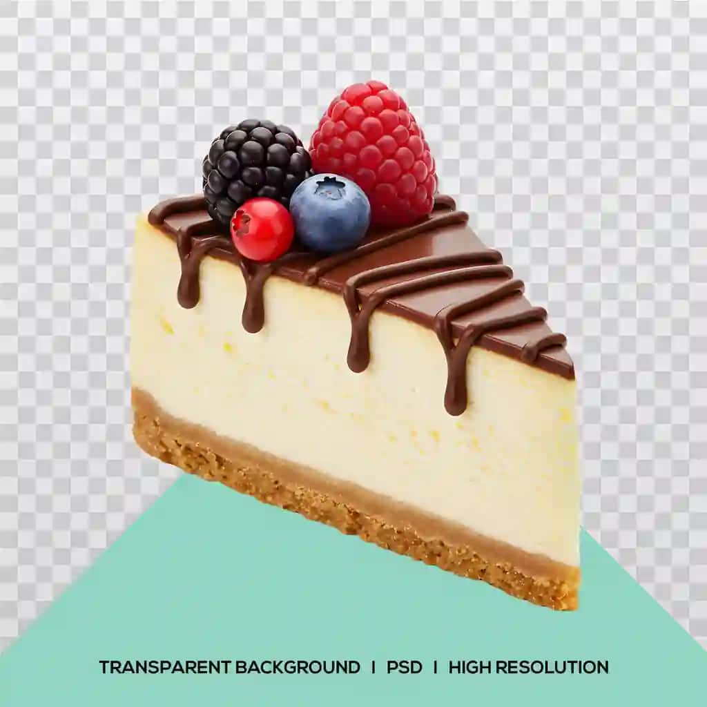 Rezavorlar bilan mazali cheesecake bo'lagi | Delicious cheesecake slice with berries chocolate drizzle