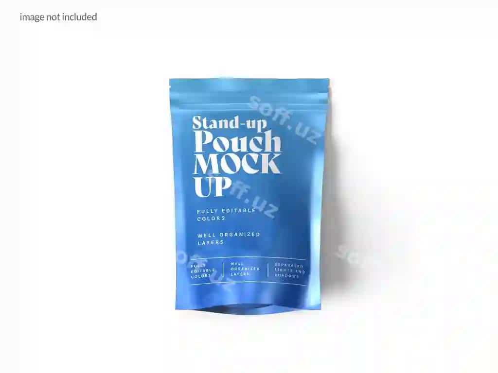 Ovqat qadoqlash poʻchka namunasi | Food packaging bag mock