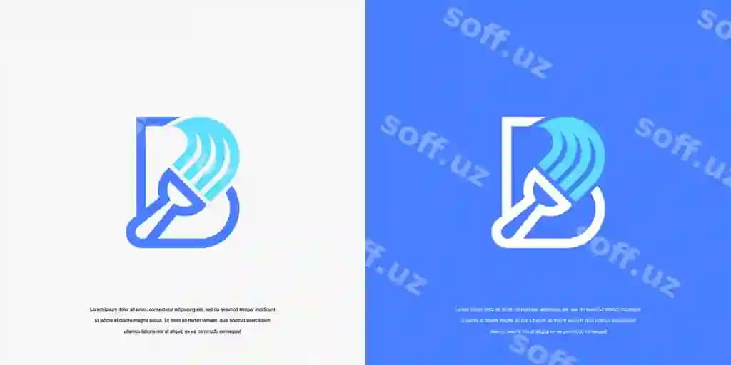 Harf B logotipi boyash logotipi | Letter mark b logo painting logo