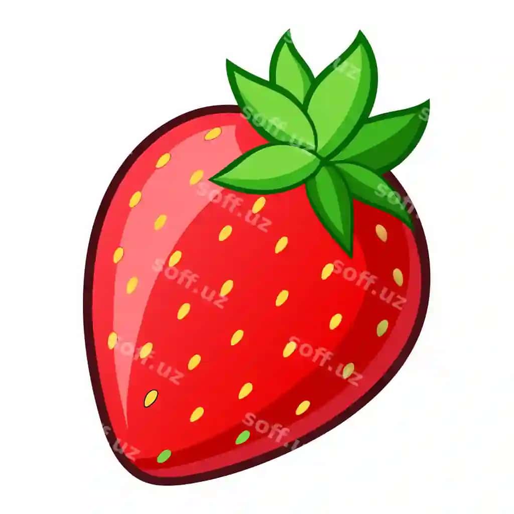 Murdum chizish yashil barglar bilan yashil barg | Drawing strawberry with green leaves green leaf