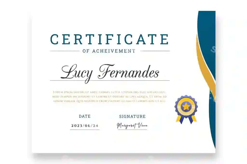 Sergefikat erishish shabloni | Certificate achievement template