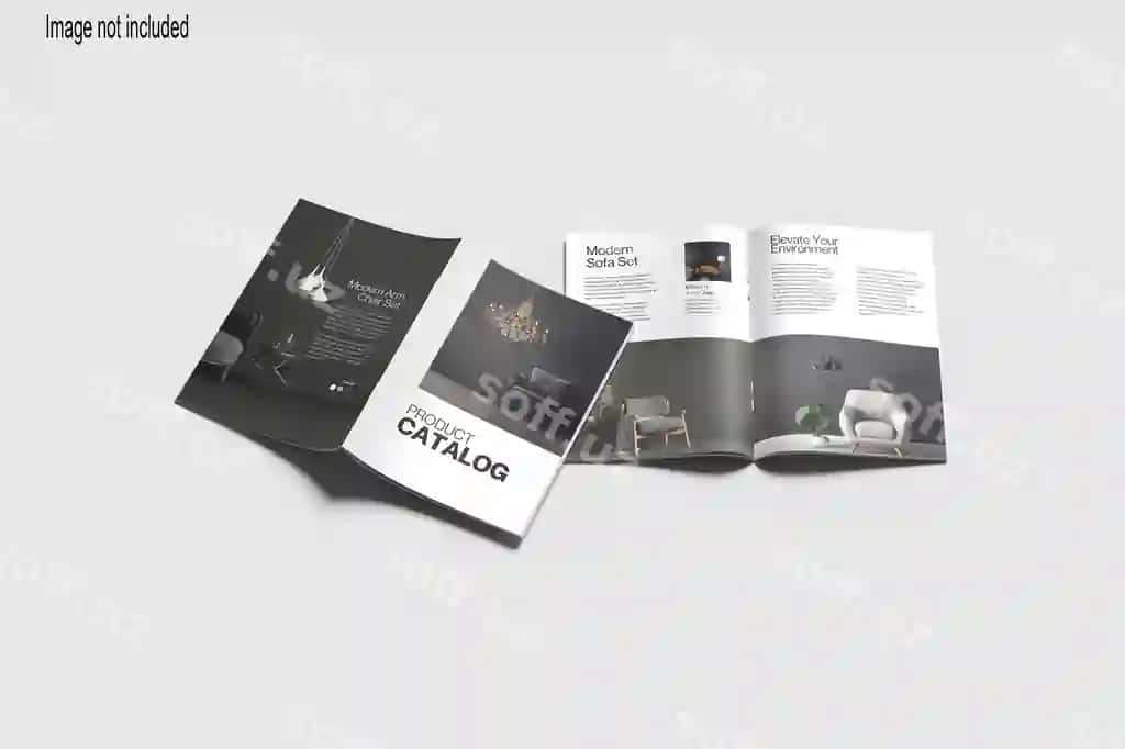 A4 katalog broshyura mockup | A4 catalog brochure mockup