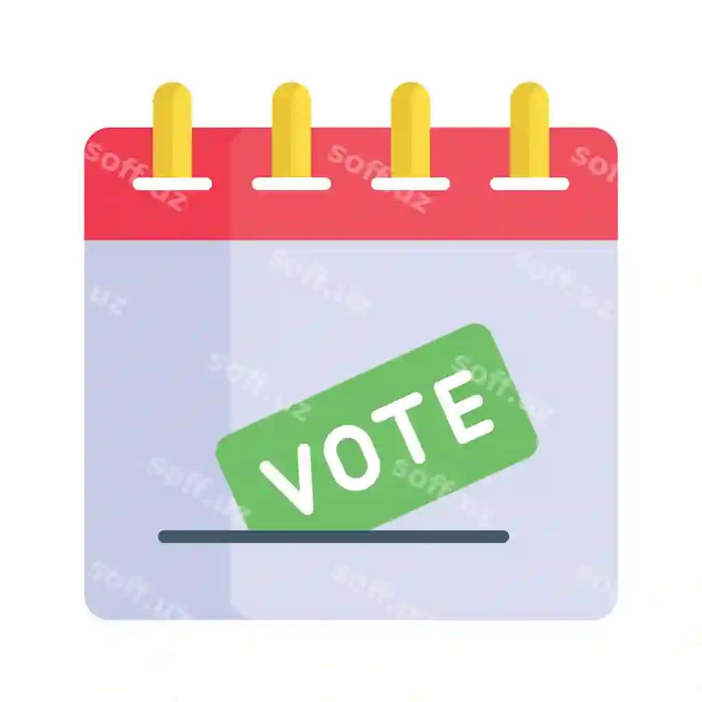 Saylov kalendari vektor dizayni tayyor premium Yuklab olish | Election calendar vector design ready premium download