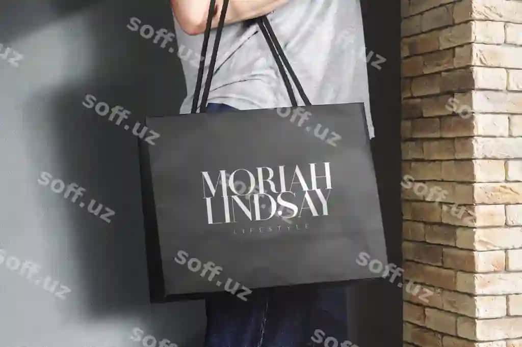 Logotip namuna xarid sumka | Logo mockup shopping bag