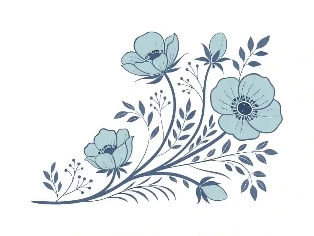 Moviy anemon guldastasi | Blue anemone bouquet