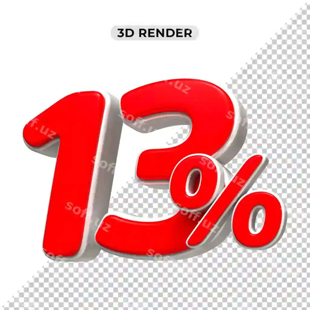 3D sotuvlar 13-foizlik chegirma narx belgisi sotuv reklamasi | 3d sales discount number 13 percentage price tag sale promotion