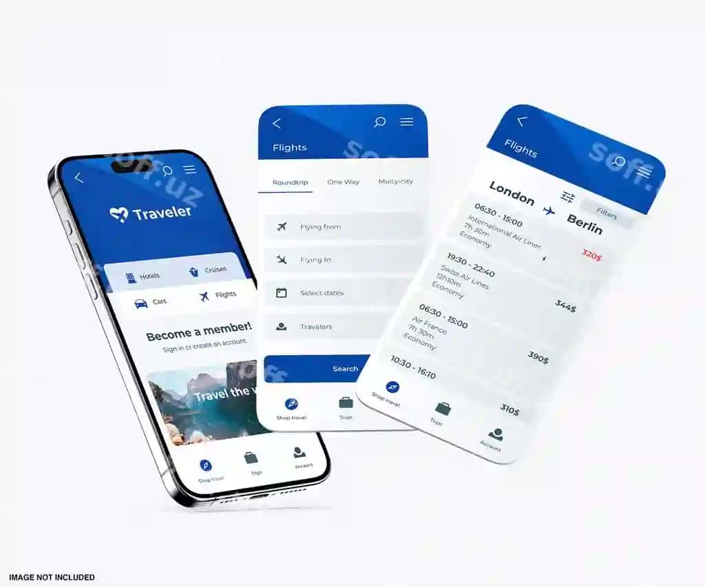 Mobil ilova ekran namunasi | Mobile app screen mockup