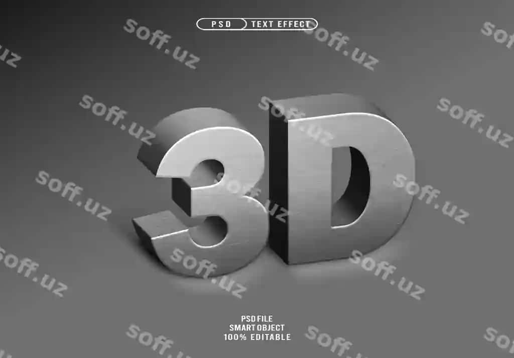 Metal matn uslubi effekti va temir haqiqiy matn effektlari | Metal text style effect steel realistic text effects