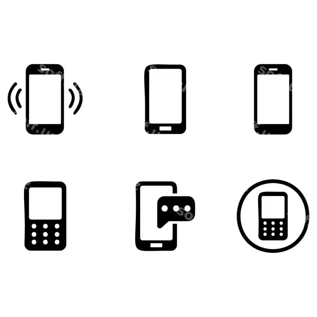 Qora oq telefon rasmi so'zlar bilan akilli telefon u | Black white image phone with words smart phone it
