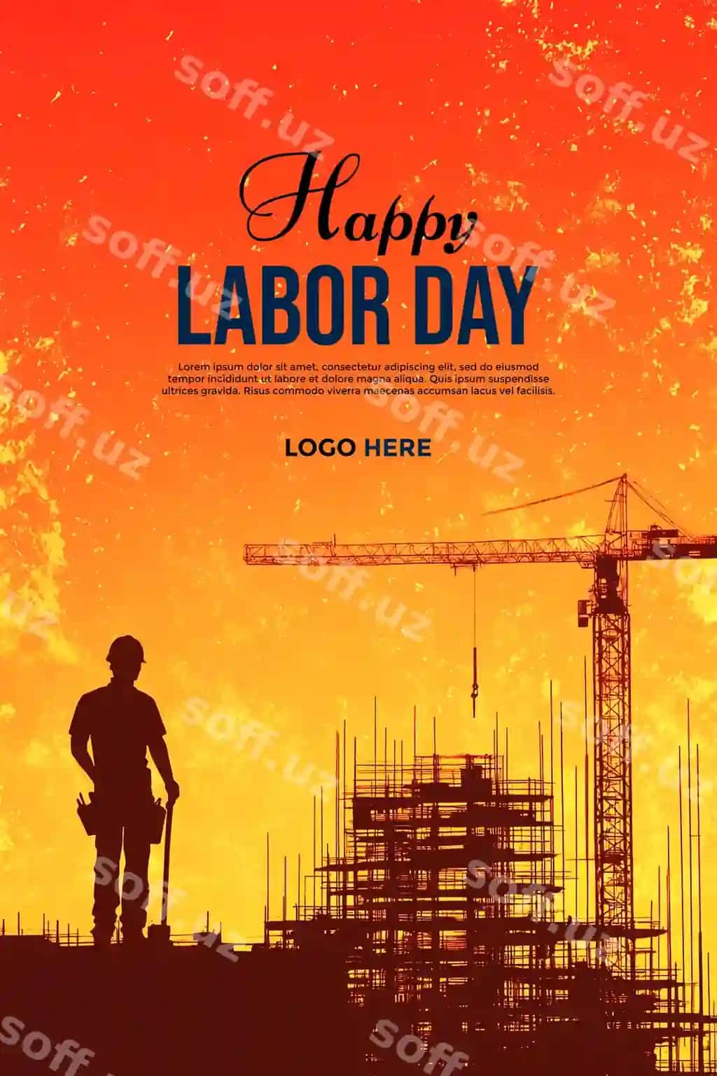 Mei kuni ijtimoiy tarmoqlar uchun poyeztr matn joylashuvi banner orqa fon | May day social media poster copy space banner background