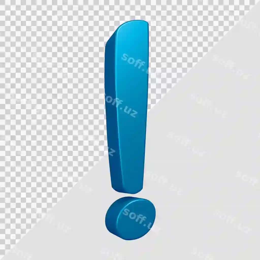 3d rendering bosh ishora belgisi | 3d rendering exclamation mark symbol