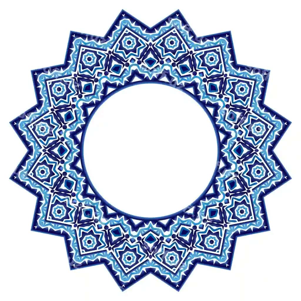 Dekorativ aylanma naqshli keramika plitka naqsh modeli likoplar choyonlar | Decorative round ornament ceramic tile pattern pattern plates dishes