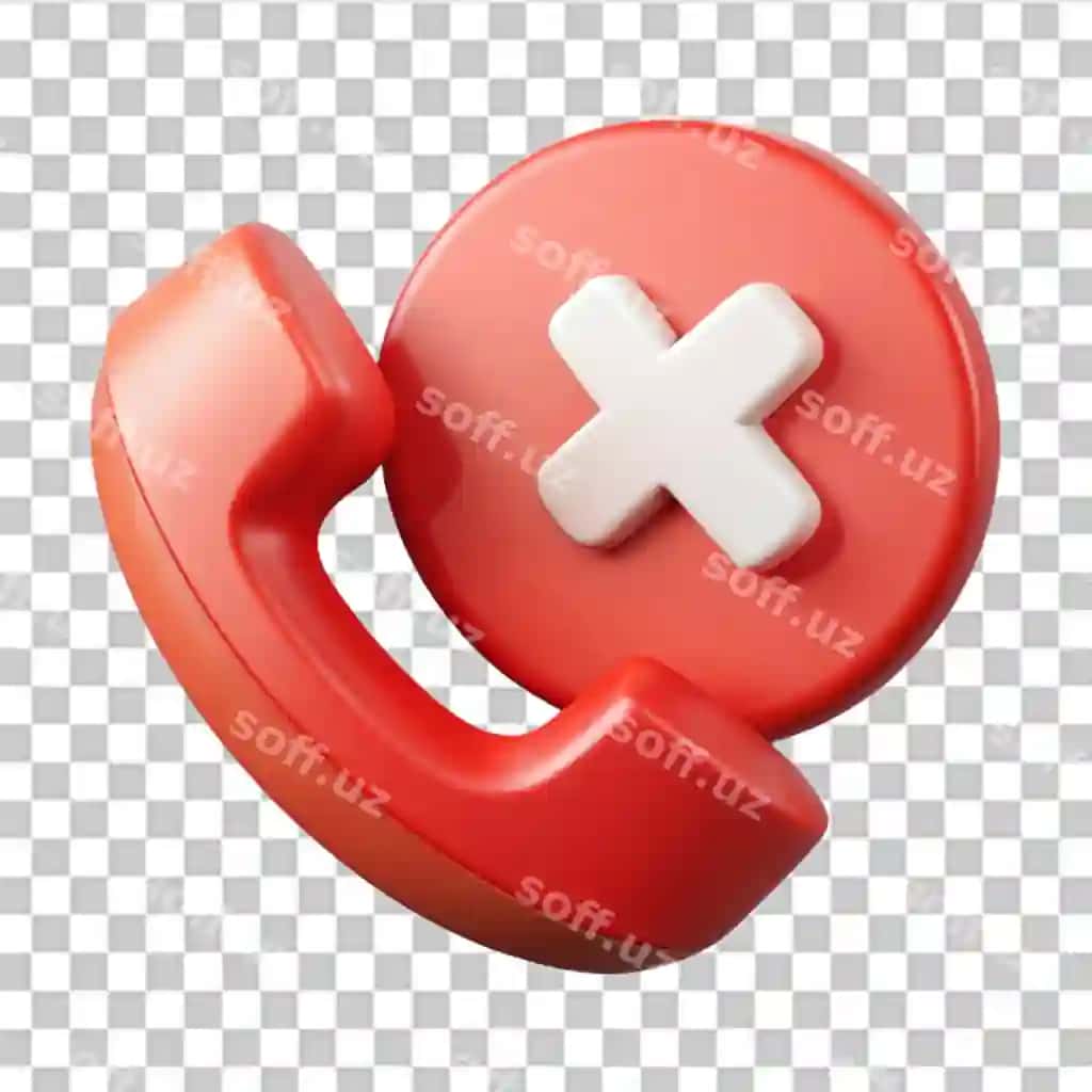 Chaqiruvni o'tkazib yuborgan telefon 3D render illustratsiyasi | Missed call phone 3d rendering illustration