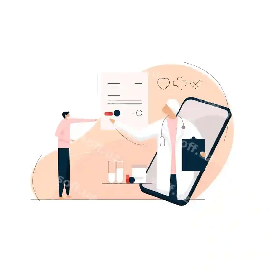 Onlayn tibbiy konsultatsiya dokori onlayn kontseptsiyasi | Online medical consultation doctor online concept