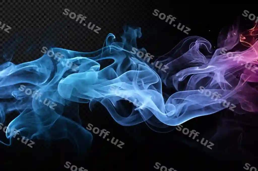 Dym rangli portlash shaffof orqa fonda | Smoke color explosion transparent background