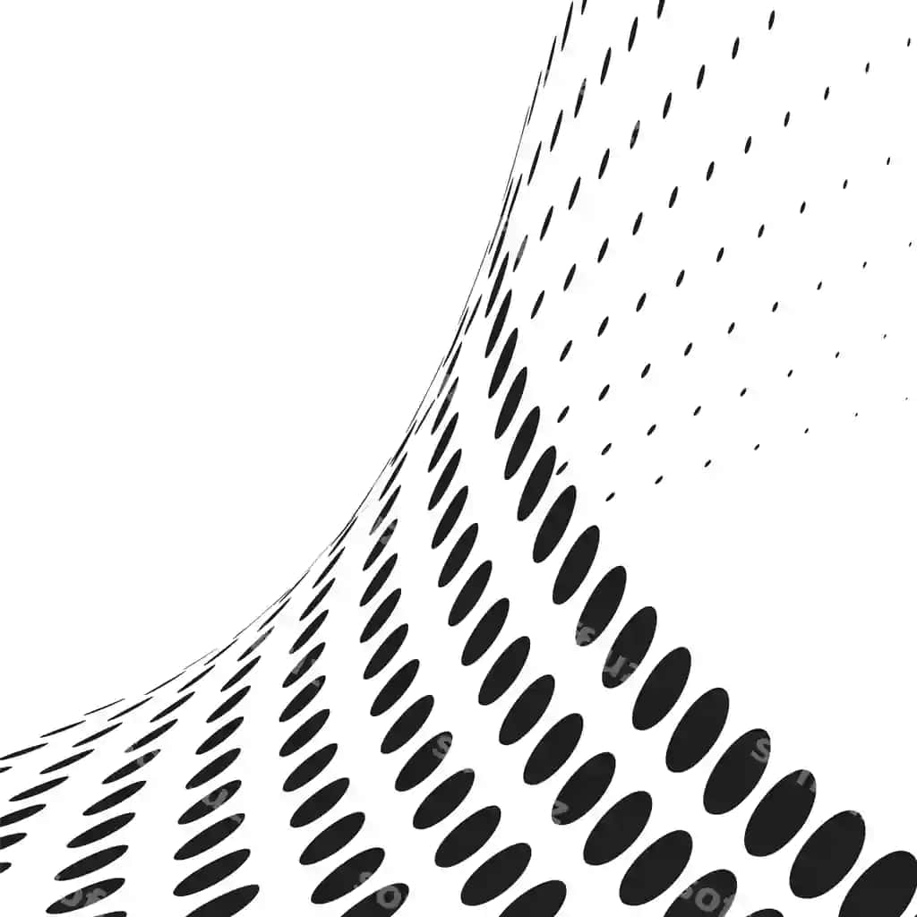 Yarımsaýa egimi qora nuqta naqshi dalga shakli | Halftone curve black dot pattern wave form