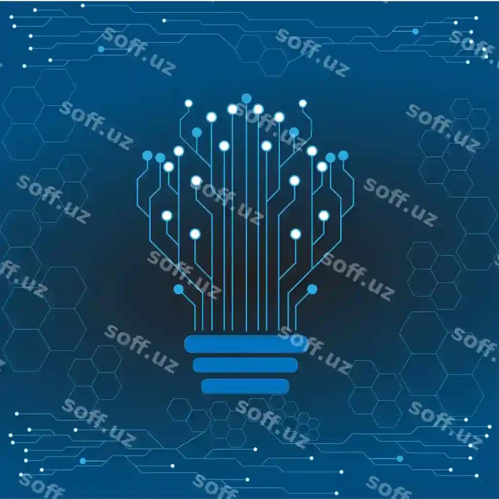 Lampochka kompyuter chipse elektronik markaziy plata vektor konsepsiya texnologiyasi | Bulb computer chip electronic circuit board vector concept technology