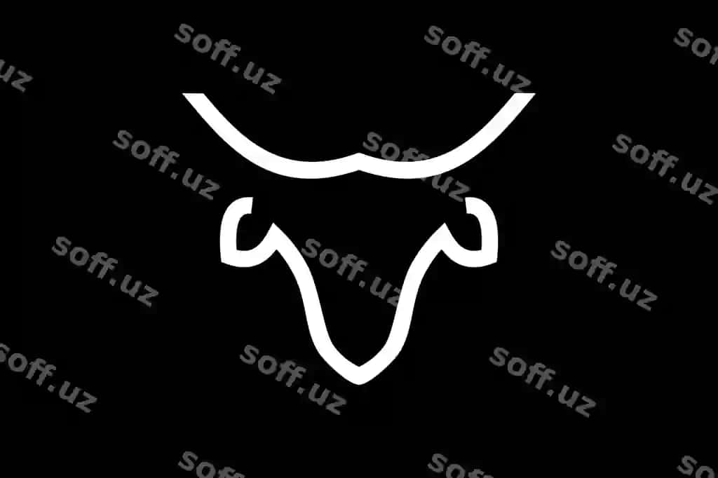 Boshqotirma, o't, angus qo'monlar boshi vektor ikon logotip shabloni | Bull cow angus cattle head vector icon logo template