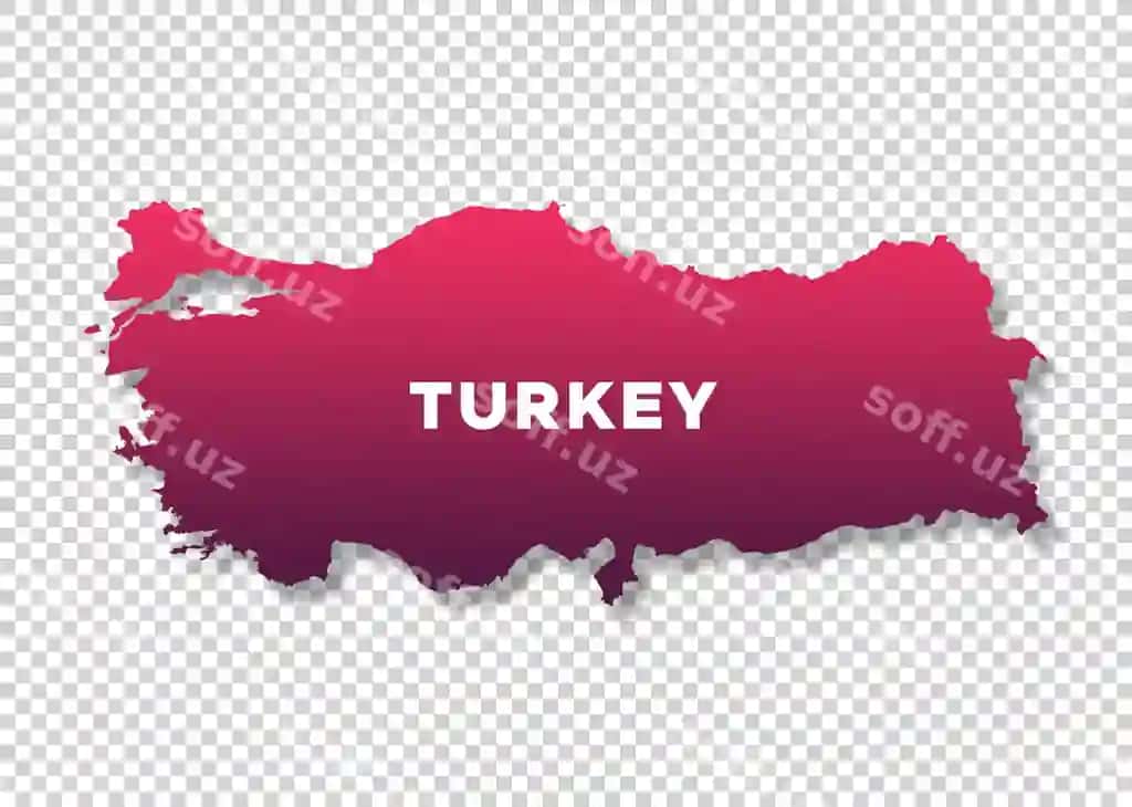 Turkiya xaritasining shaffof orqa foni | Turkey map transparent background
