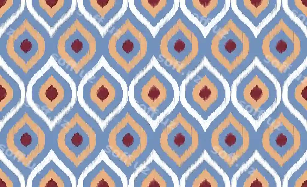 O'zbek ikat bo'siqliksiz naqsh an'iy hinor mata O'zbekiston qo'lma | Uzbek ikat seamless patterntraditional silk fabric uzbekistan handmade