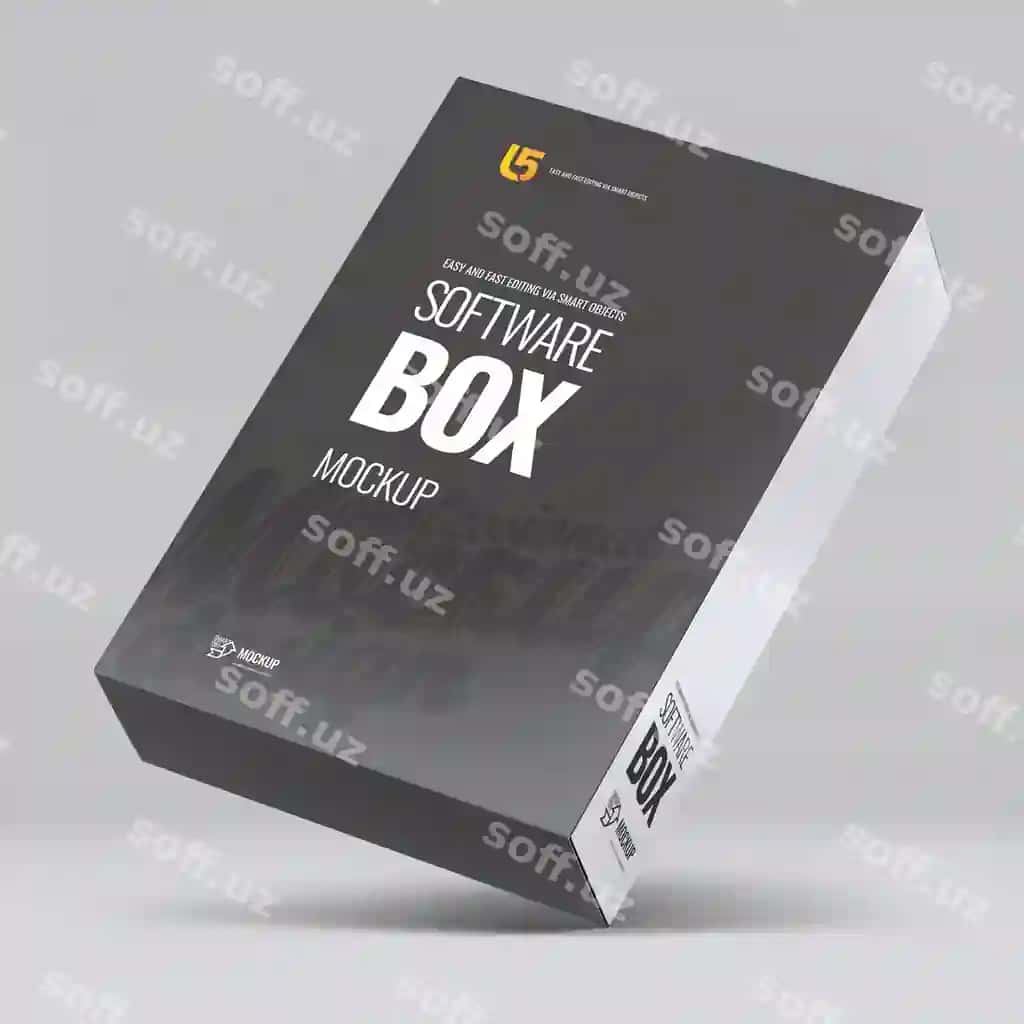 Psd dastur qutcha namunasi | Psd software box mockup