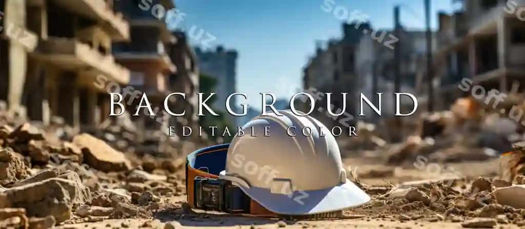 Oq kask qurilish joyi bino qurilish joyi orqa fon | White helmet construction site building construction site background