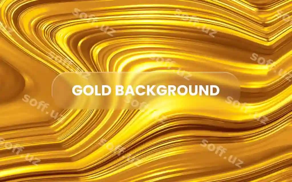 Suviq oltin fon glassmorphism shakl bilan | Liquid gold background with glassmorphism shape