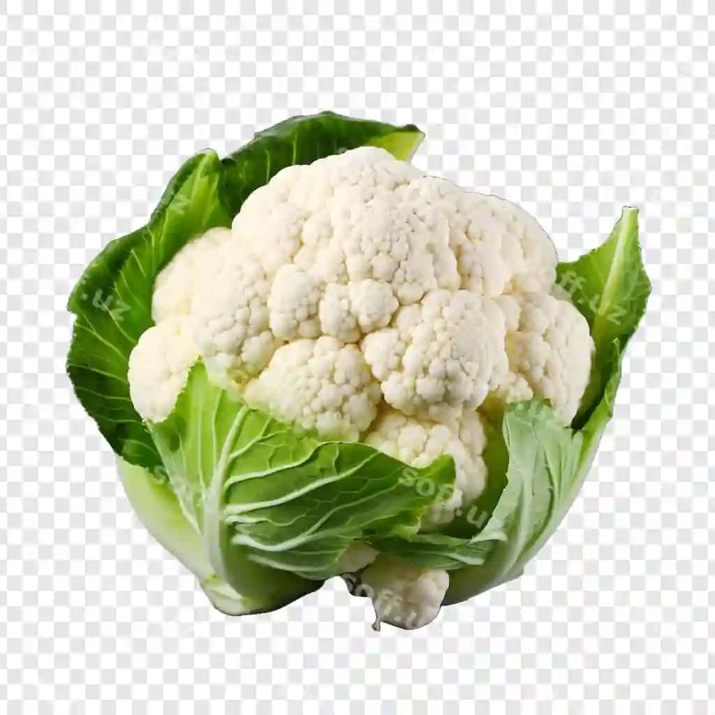 Karnab ajraltirilgan shaffof fonda | Cauliflower isolated transparent background