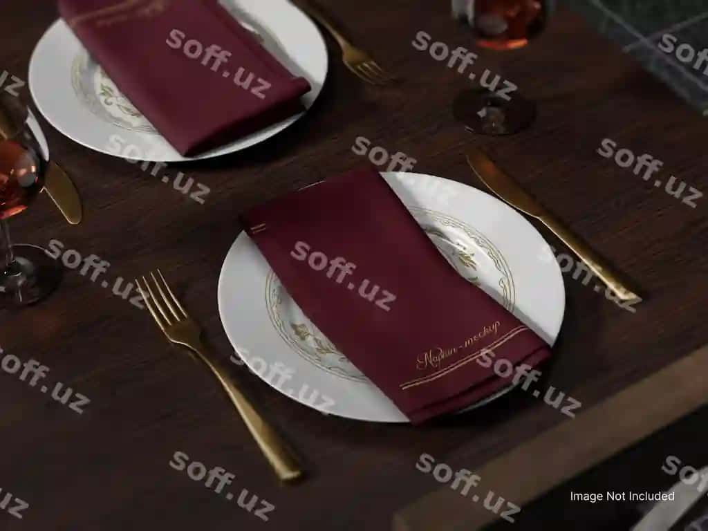 Elegant kecha stol sozlamasi napkins o'ttiz aksentlar bilan | Elegant dinner table setting with napkins gold accents