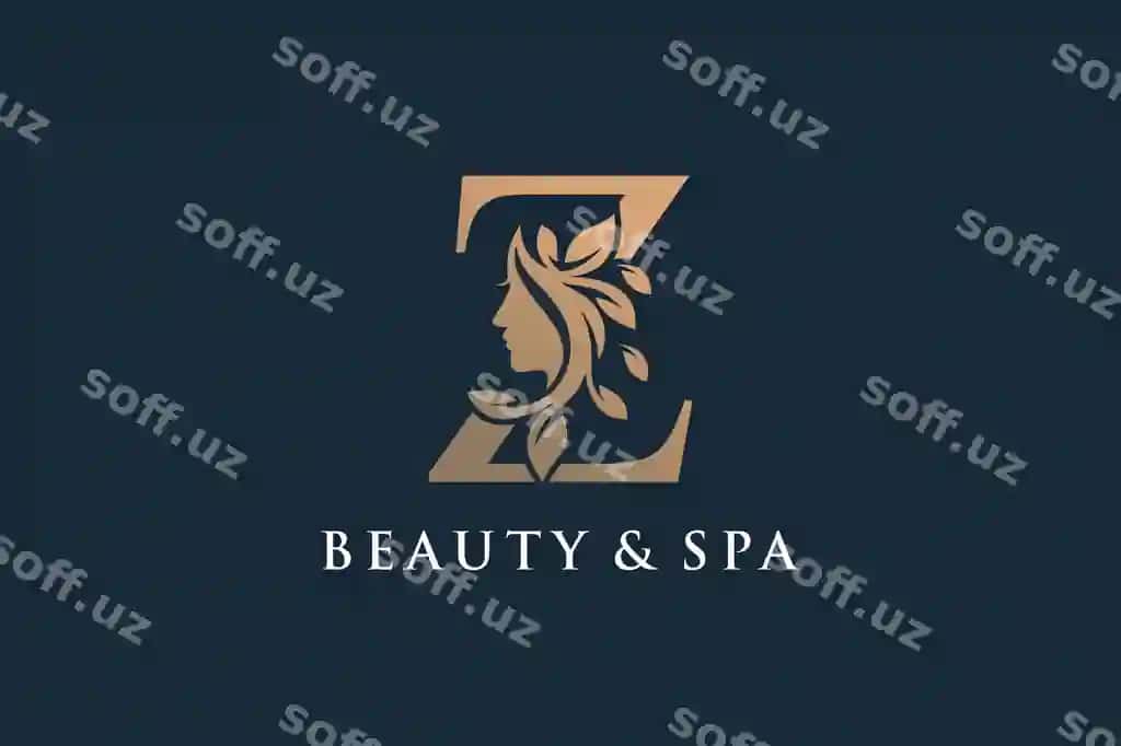 Harf logo chiroyli ijodiy konseptsiya stilida premium vektor | Letter logo with beauty creative concept style premium vector