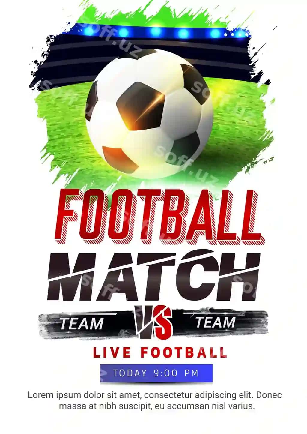 Futbol shablon dizayni baner sport joylashuv dizayn vektor | Soccer template design football banner sport layout design vector