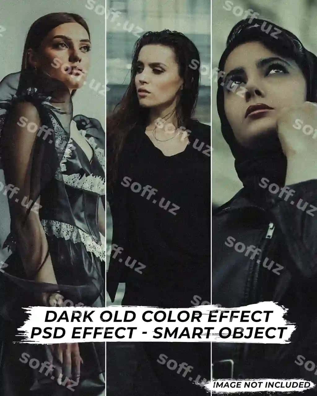 Qora eski rang effekti shabloni | Dark old color effect template