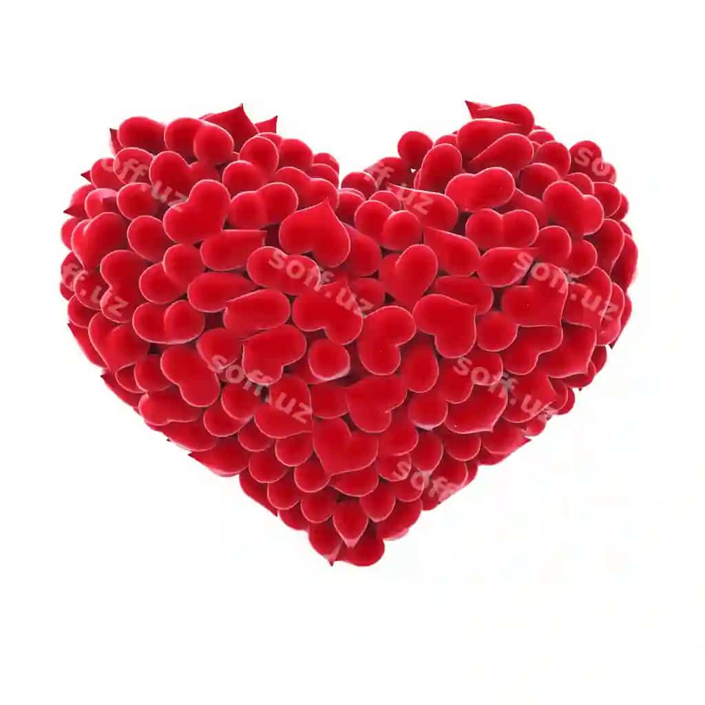 Qizil yurak ikonka oq orqa fonda muhabat yurak logotipi illustratsiyasi | Red heart icon white background love heart logo illustration