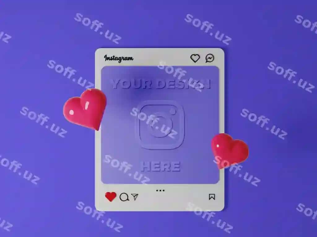 3D model ijtimoiy media posti | 3d mock up social media post