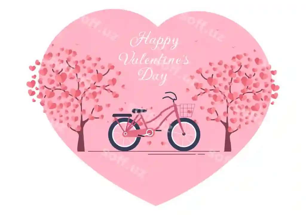 Sevgililar kuni bilan tabrik qilingan tekis dizayn illustratsiyasi | Happy valentine s day flat design illustration which is commemorated