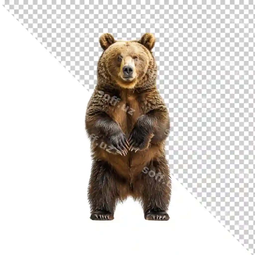Ayiq ajraltirilgan shaffof fonda | Bear isolated transparent background