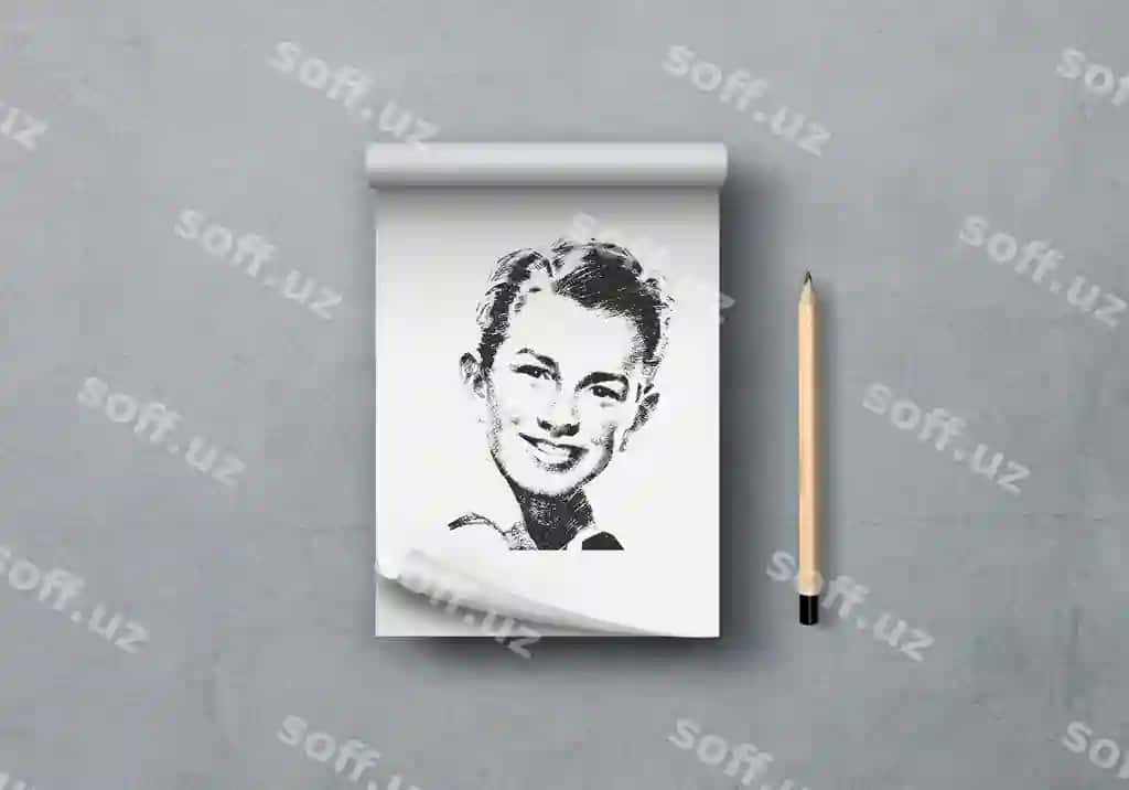 Gulbishik ayol chizmasi | Sketch smiling woman
