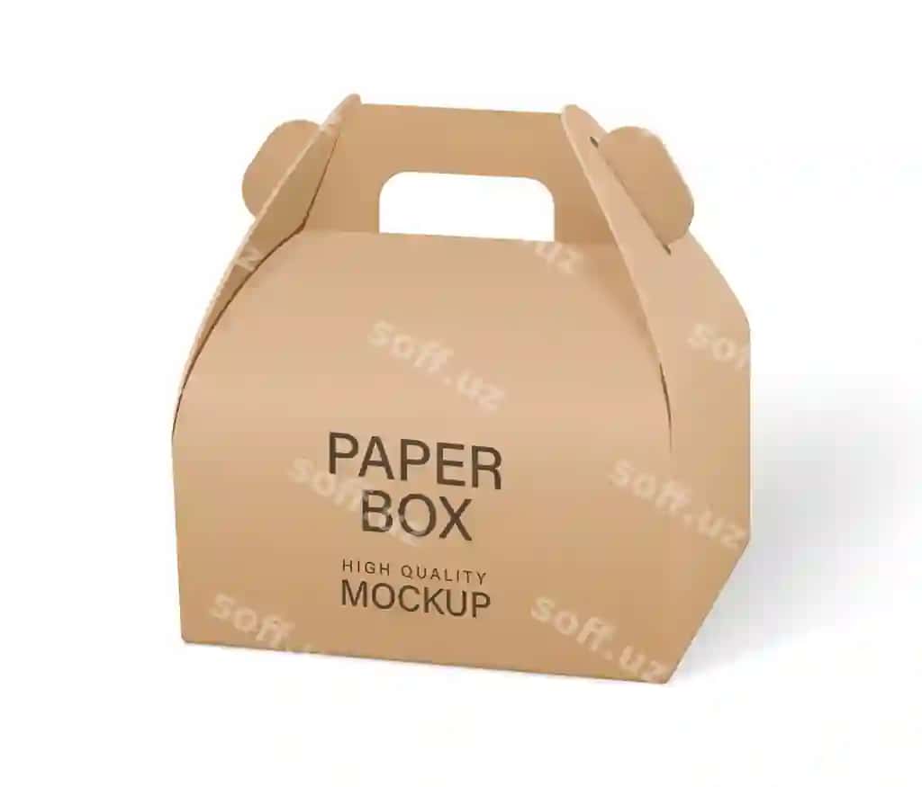 Qogʻoz ovqat qutisi qadoqlash namunalari | Paper food box packaging mockups