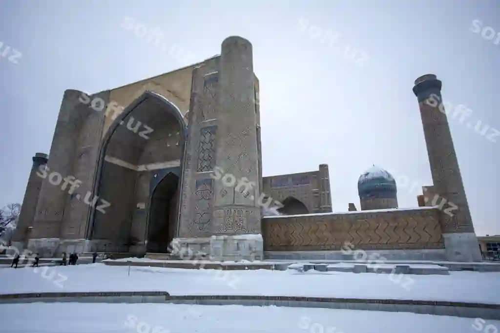 Bibixonum masjid qar | Bibikhanum mosque snow