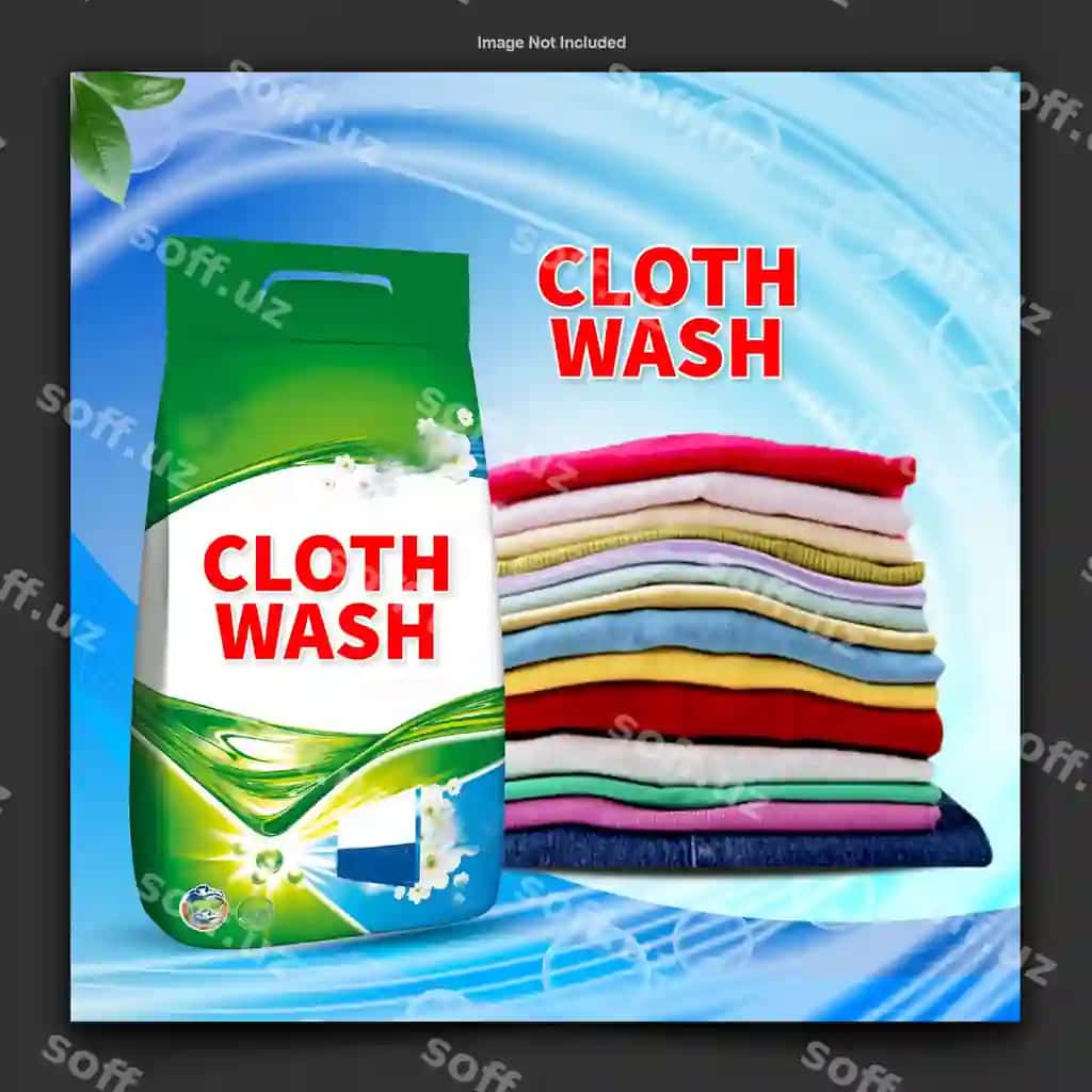 Mavzusi shirin shirin tozalash vositi uchun poyezir shabloni | Detergent powder poster design template