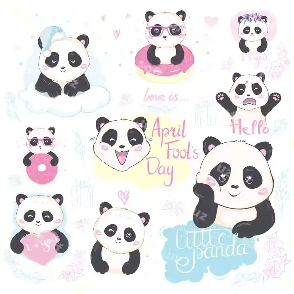 Vektor illustratsiyasi emoji panda | Vector illustration emoji panda
