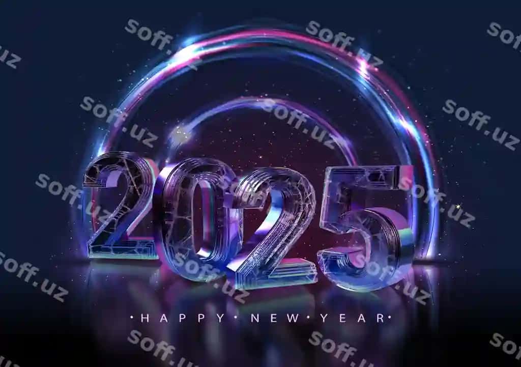 Yangi yil bilan 2025 oltin matn effekti banner dizayn shabloni | Happy new year 2025 gold text effect banner design template